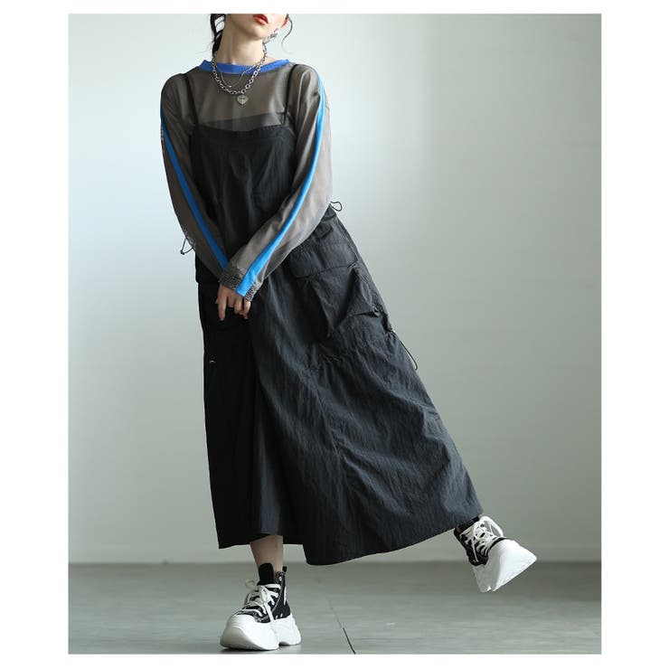 お気に召すままカーゴポケットドロストサロペットスカート レディース ファッション | Sawa a la mode | 詳細画像4 