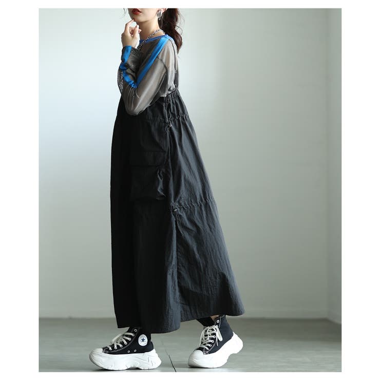 お気に召すままカーゴポケットドロストサロペットスカート レディース ファッション | Sawa a la mode | 詳細画像12 