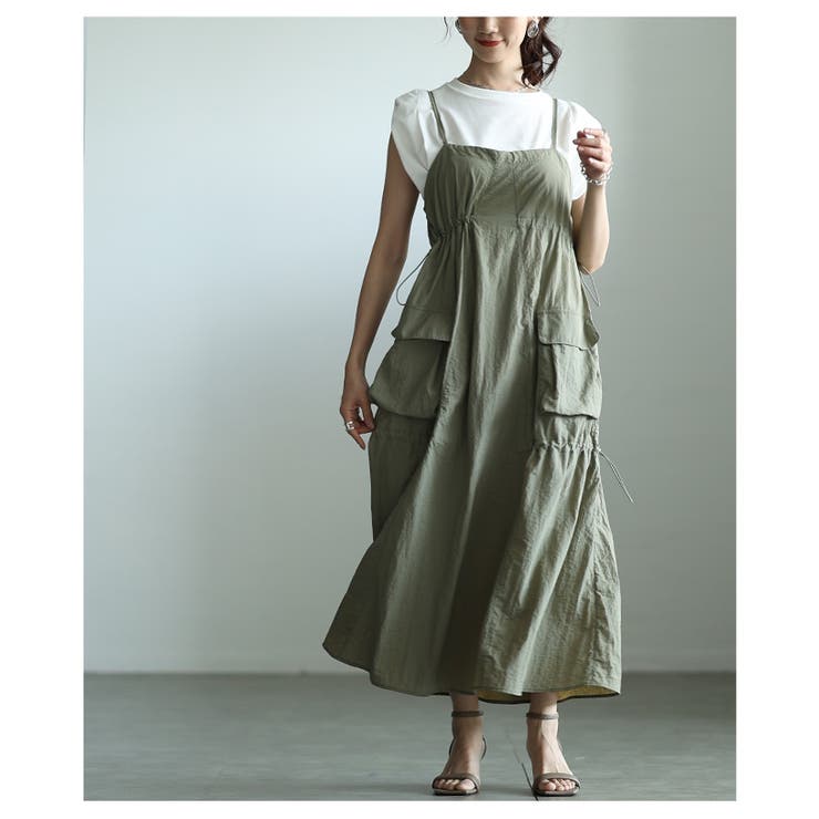 お気に召すままカーゴポケットドロストサロペットスカート レディース ファッション | Sawa a la mode | 詳細画像16 