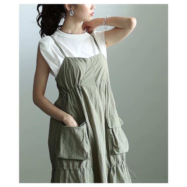 お気に召すままカーゴポケットドロストサロペットスカート レディース ファッション | Sawa a la mode | 詳細画像17 