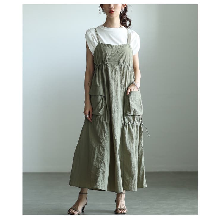 お気に召すままカーゴポケットドロストサロペットスカート レディース ファッション | Sawa a la mode | 詳細画像18 