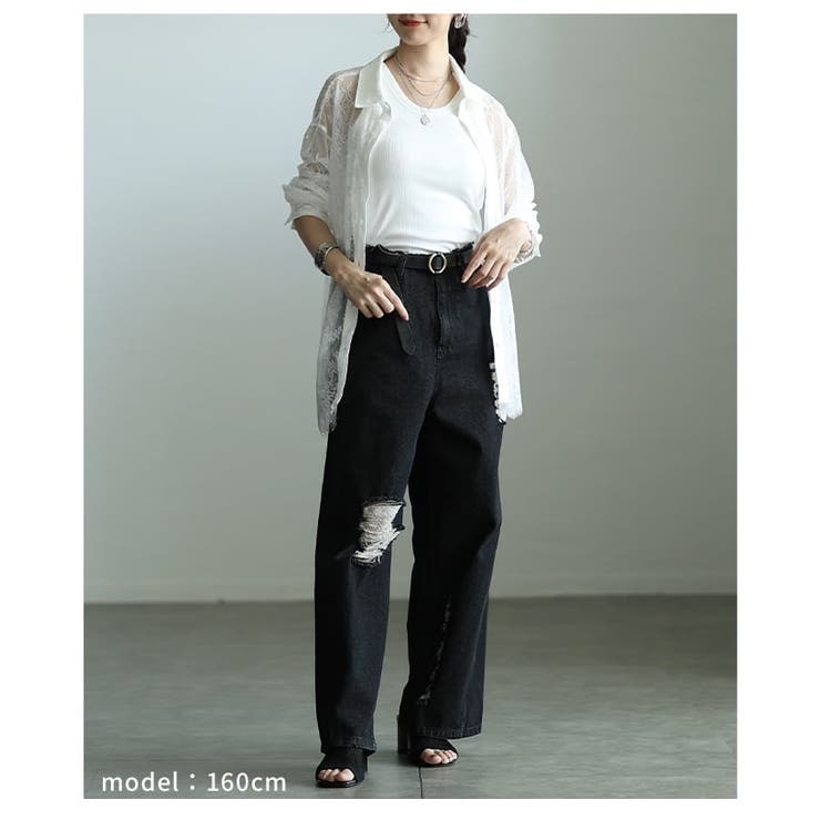 レイヤードが楽しくなる総レーススカラップシャツ レディース トップス | Sawa a la mode | 詳細画像13 