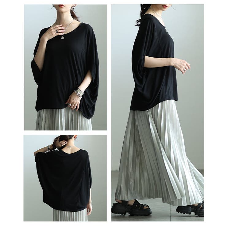 夏を快適にする接触冷感×抗菌防臭とろみドルマンTシャツ レディース トップス | Sawa a la mode | 詳細画像17 