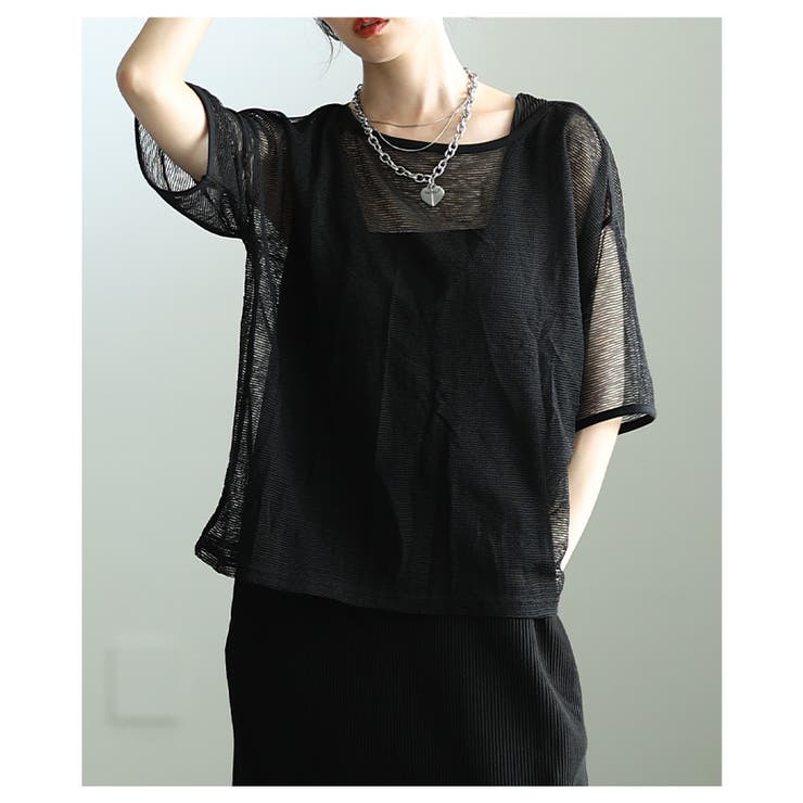こなれるラフ感で決まるボーダー柄シアープルオーバー レディース ファッション | Sawa a la mode | 詳細画像20 