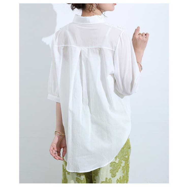 着るだけで華やぐ花レース刺繍シャツブラウス レディース トップス | Sawa a la mode | 詳細画像14 