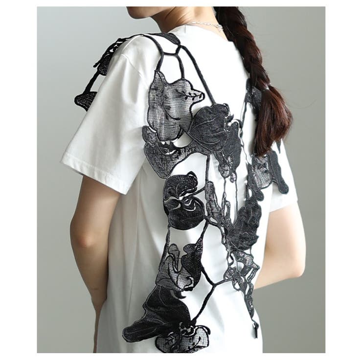 アートな立体感纏う2wayレースレイヤードカットソー レディース ファッション | Sawa a la mode | 詳細画像8 
