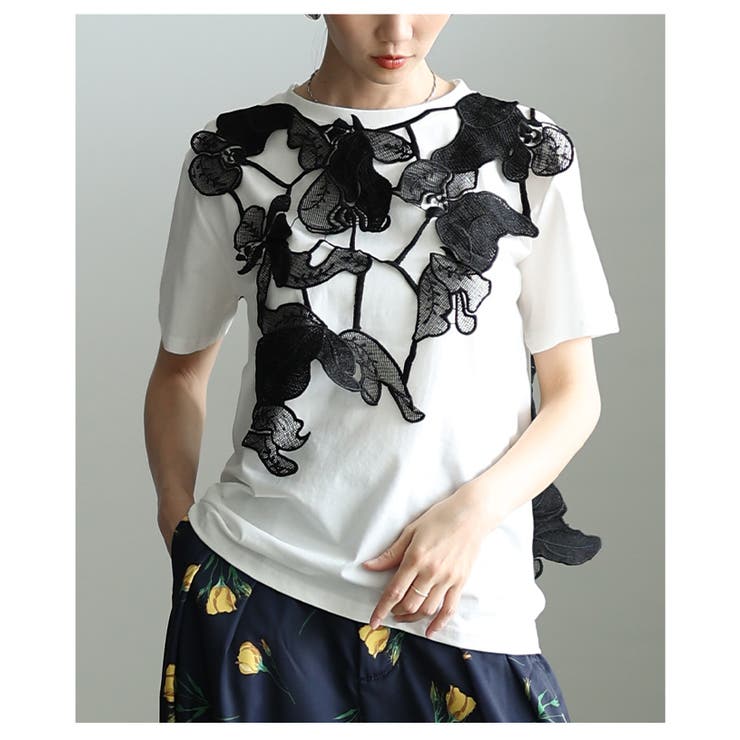 アートな立体感纏う2wayレースレイヤードカットソー レディース ファッション | Sawa a la mode | 詳細画像9 
