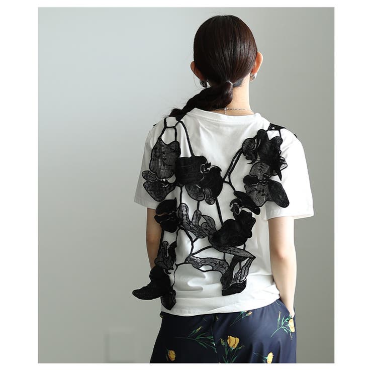 アートな立体感纏う2wayレースレイヤードカットソー レディース ファッション | Sawa a la mode | 詳細画像18 