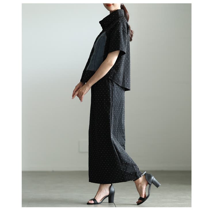 着回し上手なドット柄異素材シャツ＆ナロースカート レディース ファッション | Sawa a la mode | 詳細画像21 