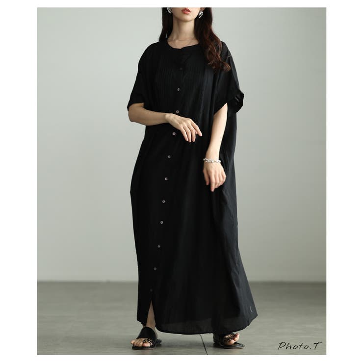 心地の良い涼し気なピンタックインド綿ワンピース レディース ファッション | Sawa a la mode | 詳細画像4 