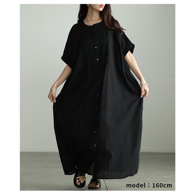 心地の良い涼し気なピンタックインド綿ワンピース レディース ファッション | Sawa a la mode | 詳細画像7 
