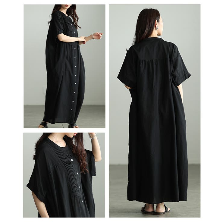 心地の良い涼し気なピンタックインド綿ワンピース レディース ファッション | Sawa a la mode | 詳細画像17 