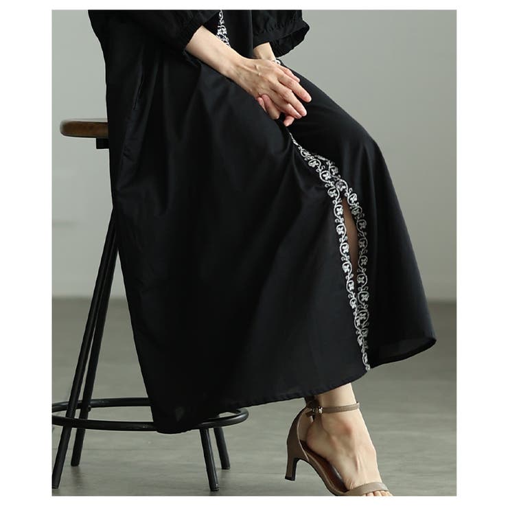 特別な日に変わる花柄刺繍入りインド綿ワンピース レディース ファッション | Sawa a la mode | 詳細画像15 