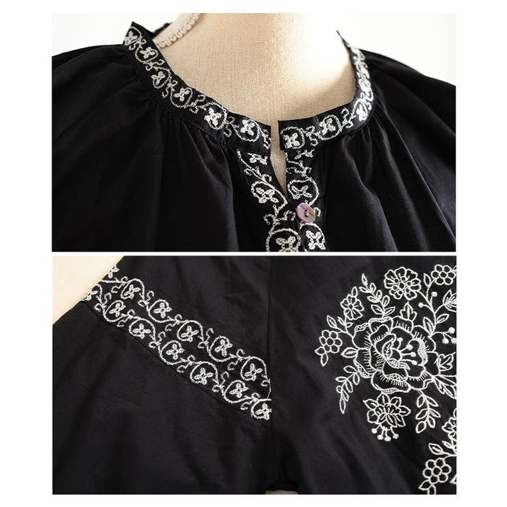 特別な日に変わる花柄刺繍入りインド綿ワンピース レディース ファッション | Sawa a la mode | 詳細画像23 