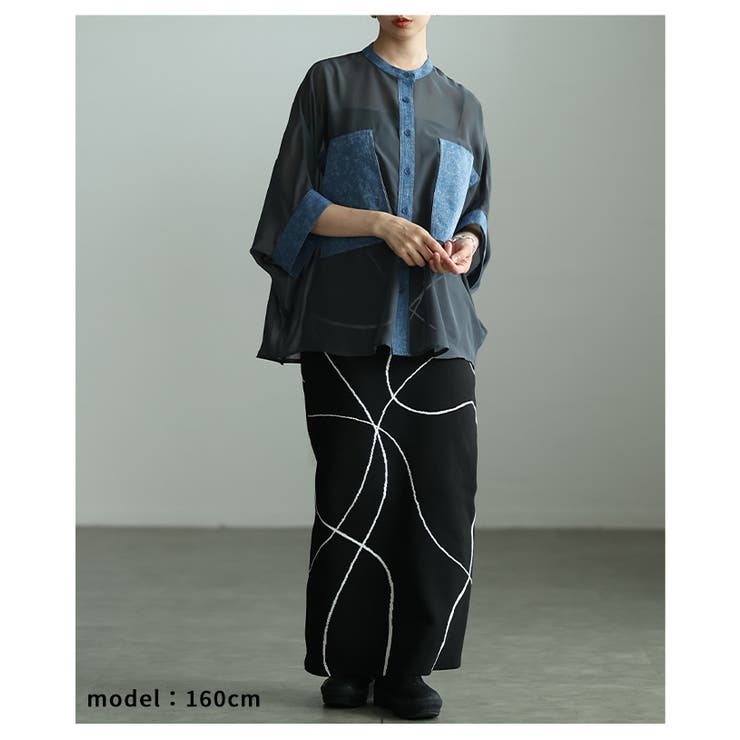 ふわりと舞う軽やかな異素材シアードルマンブラウス レディース ファッション | Sawa a la mode | 詳細画像4 