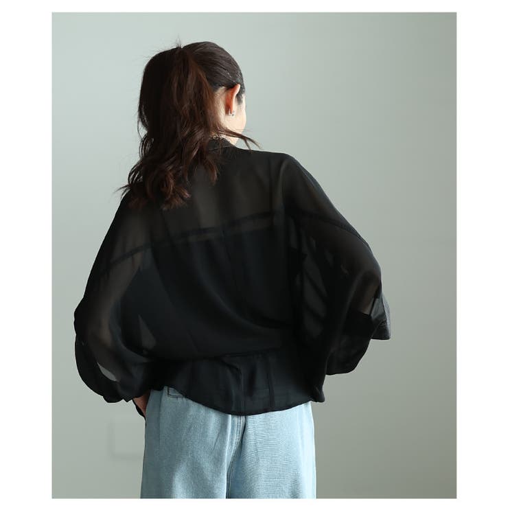 ふわりと舞う軽やかな異素材シアードルマンブラウス レディース ファッション | Sawa a la mode | 詳細画像19 