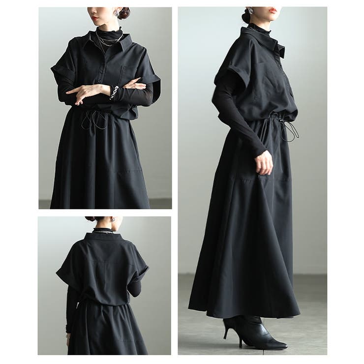 こなれ感をつくるスキッパードロストシャツワンピース レディース ワンピース | Sawa a la mode | 詳細画像17 
