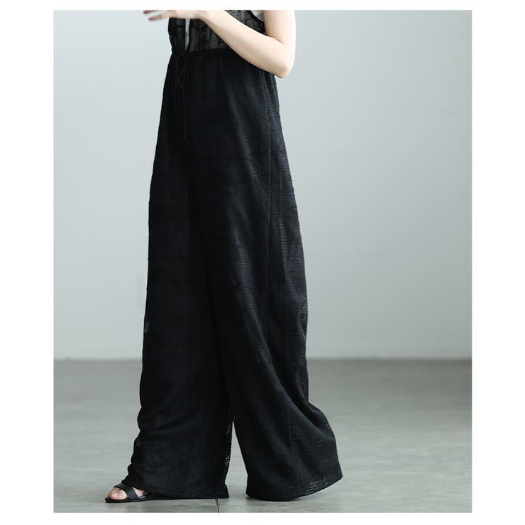 オリエンタルなペイズリーレースサロペットワイドパンツ レディース ファッション | Sawa a la mode | 詳細画像9 