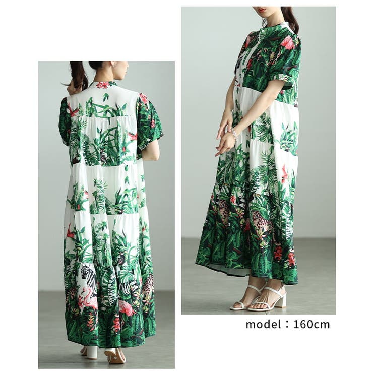 リゾート気分高まるボタニカルティアードワンピース レディース ワンピース | Sawa a la mode | 詳細画像10 
