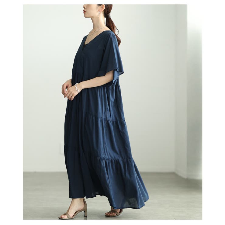 心地いい涼し気なティアードインド綿ワンピース レディース ファッション | Sawa a la mode | 詳細画像11 