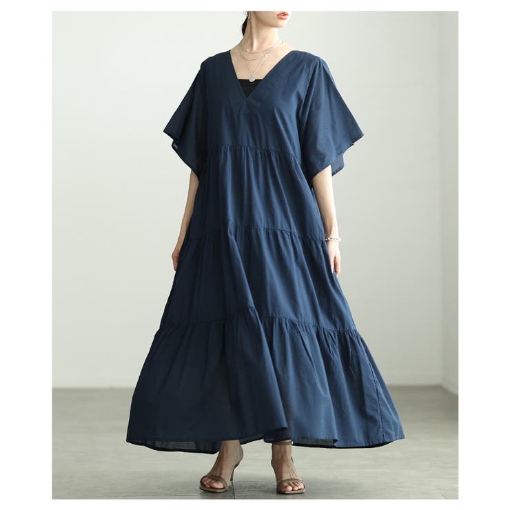 心地いい涼し気なティアードインド綿ワンピース レディース ファッション | Sawa a la mode | 詳細画像12 
