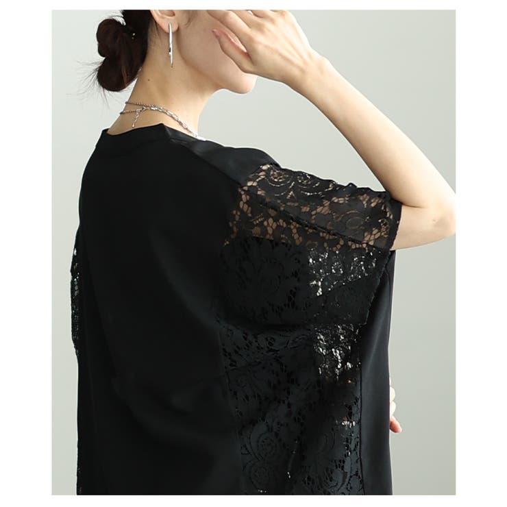 抜け感まで美しい切替レース異素材ワイドブラウス レディース ファッション | Sawa a la mode | 詳細画像15 