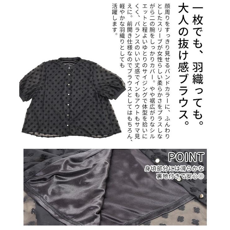 立体感で魅せる立体ドットふんわりスリーブシアーブラウス レディース ファッション | Sawa a la mode | 詳細画像6 