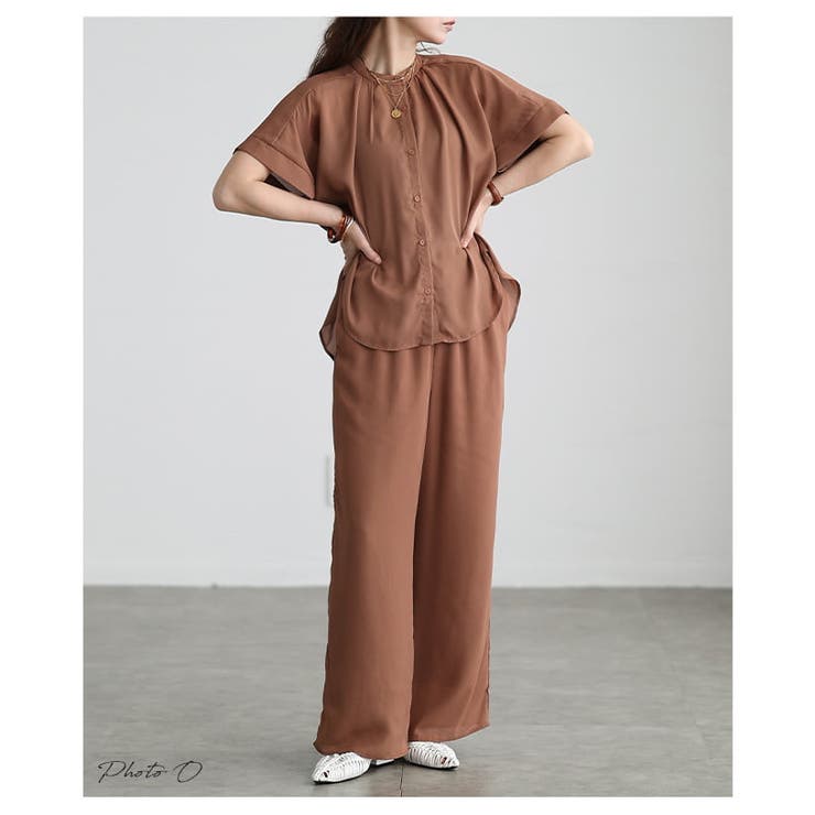 ゆったり軽やか纏うジョーゼットセットアップ レディース ブラウス | Sawa a la mode | 詳細画像4 
