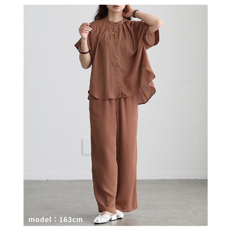 ゆったり軽やか纏うジョーゼットセットアップ レディース ブラウス | Sawa a la mode | 詳細画像7 