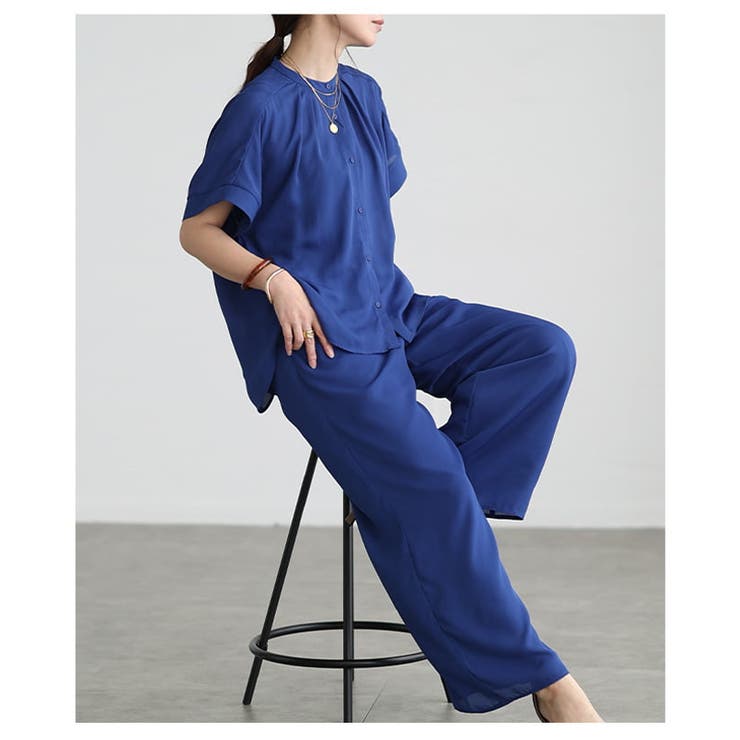 ゆったり軽やか纏うジョーゼットセットアップ レディース ブラウス | Sawa a la mode | 詳細画像12 