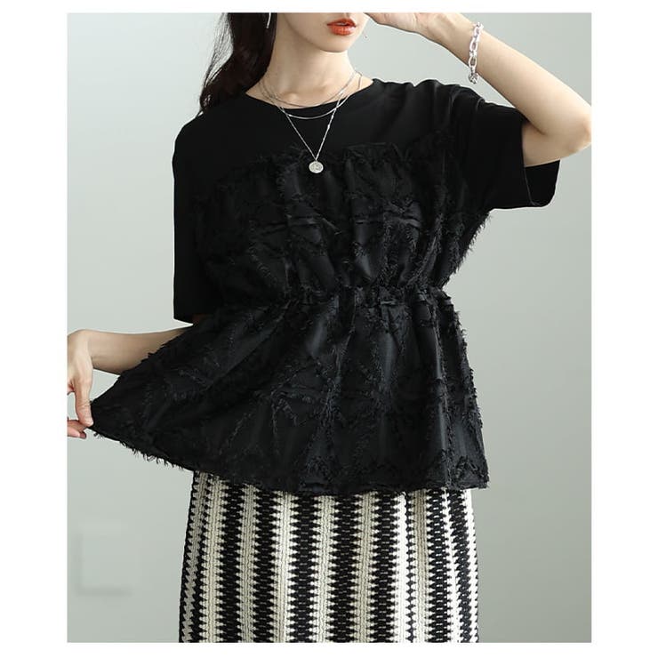 異素材が魅せるビスチェドッキングカットソー レディース トップス | Sawa a la mode | 詳細画像9 