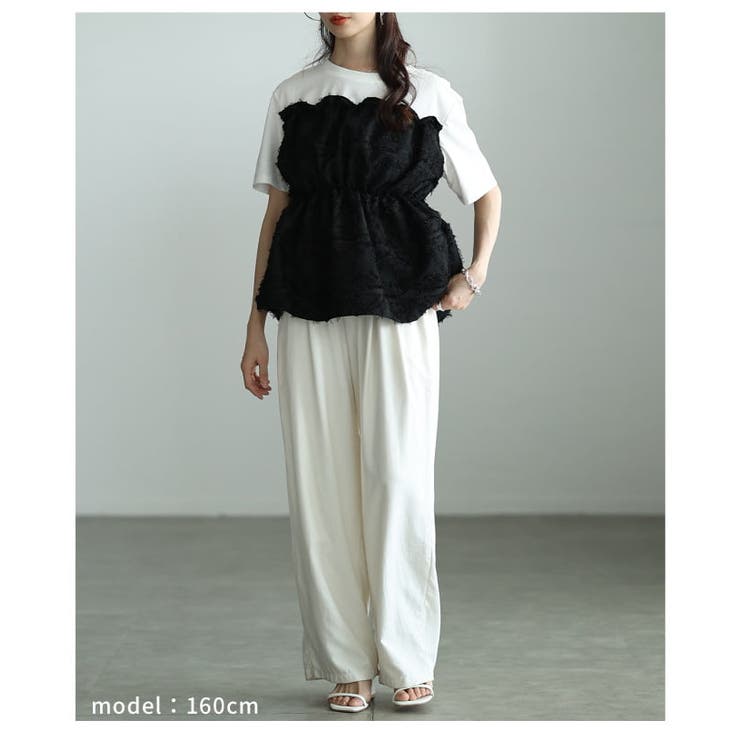 異素材が魅せるビスチェドッキングカットソー レディース トップス | Sawa a la mode | 詳細画像13 