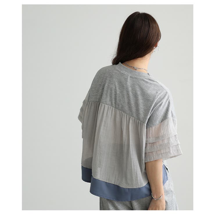 夏に頼れるUV＆接触冷感ハーフジップ異素材トップス レディース ファッション | Sawa a la mode | 詳細画像16 