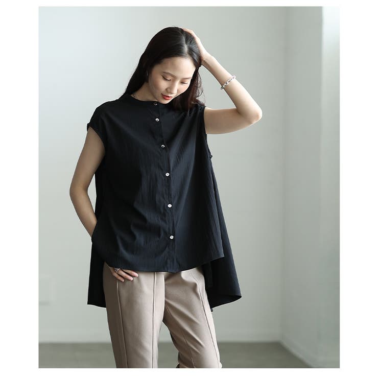 シルエットで魅せるテールヘムフレンチスリーブブラウス レディース ファッション | Sawa a la mode | 詳細画像19 