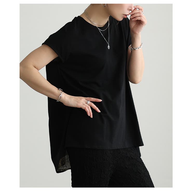 後ろ姿で魅せるバックスリットペイズリー切替トップス レディース ファッション | Sawa a la mode | 詳細画像18 