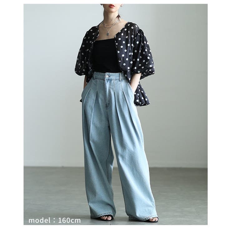 シルエットで差がつくドット柄シアーペプラムブラウス レディース トップス | Sawa a la mode | 詳細画像13 