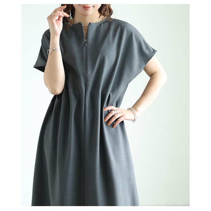 美しいラインを描くウエストタック前後2wayワンピース レディース ファッション | Sawa a la mode | 詳細画像11 
