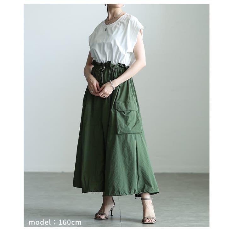 絞って楽しむ異素材ドッキングドロストワンピース レディース ワンピース | Sawa a la mode | 詳細画像13 