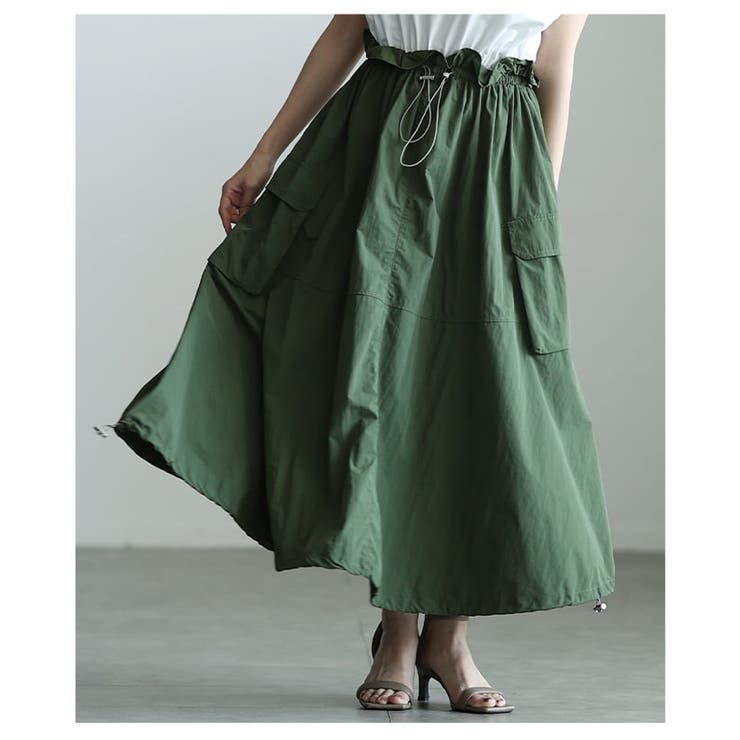 絞って楽しむ異素材ドッキングドロストワンピース レディース ワンピース | Sawa a la mode | 詳細画像15 