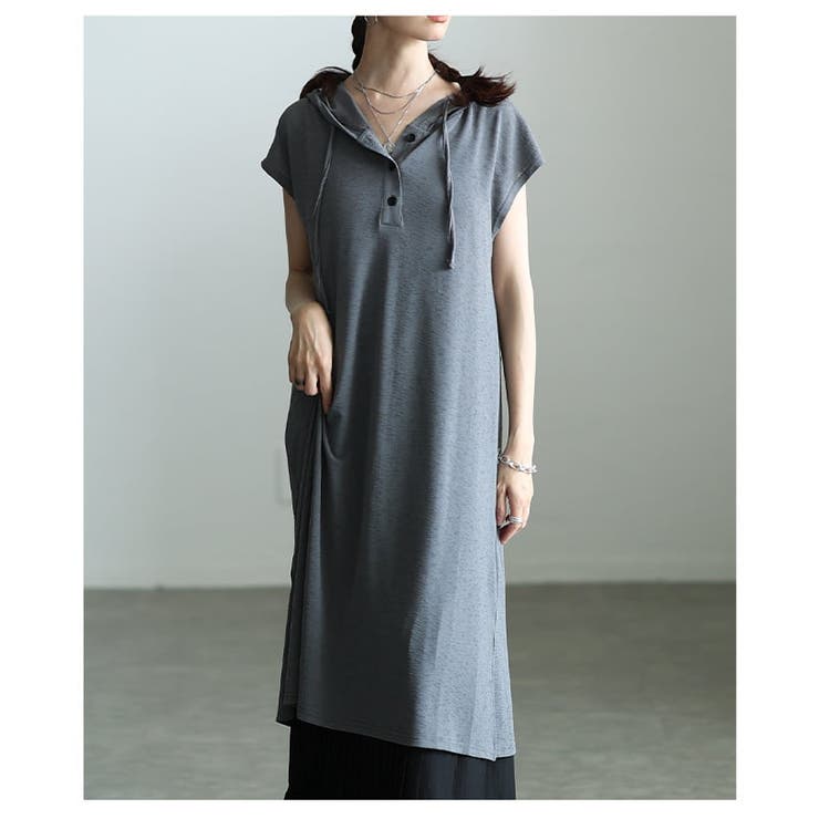楽して決まるフーディデザインロングワンピース レディース ワンピース | Sawa a la mode | 詳細画像15 