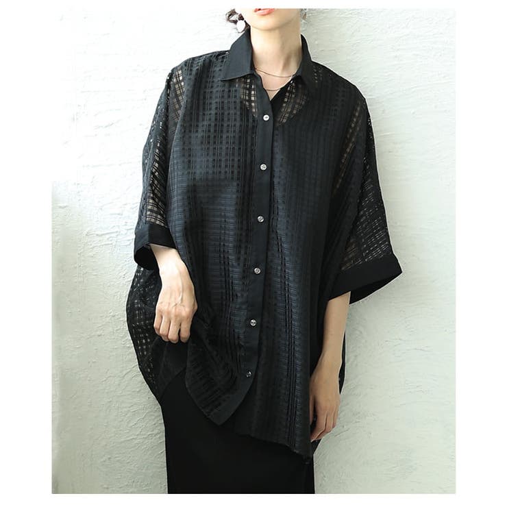 抜け感を楽しむチェックシアードルマンシャツ レディース トップス | Sawa a la mode | 詳細画像16 