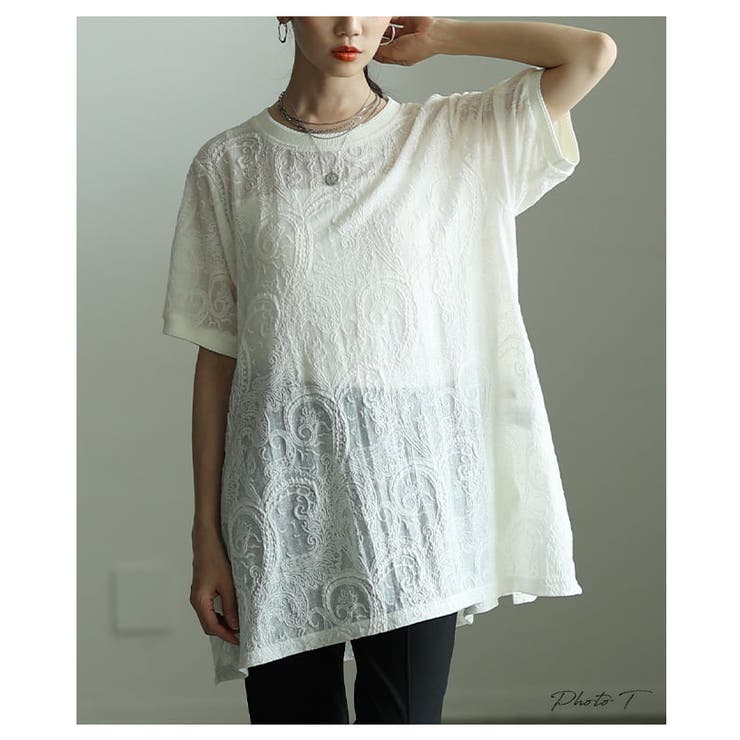一枚で華やぐシアーペイズリー柄トップス レディース トップス | Sawa a la mode | 詳細画像2 