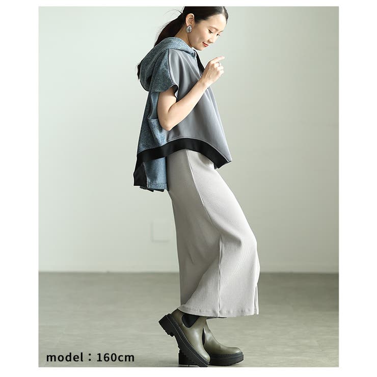 日常にモードが溶け込む異素材バックジップ変形フーディー レディース ファッション | Sawa a la mode | 詳細画像22 