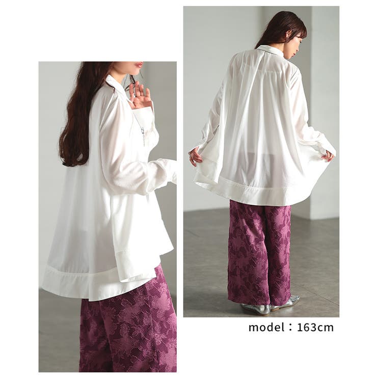 シンプルで終わらせないテールヘムフレアブラウス レディース ファッション | Sawa a la mode | 詳細画像15 
