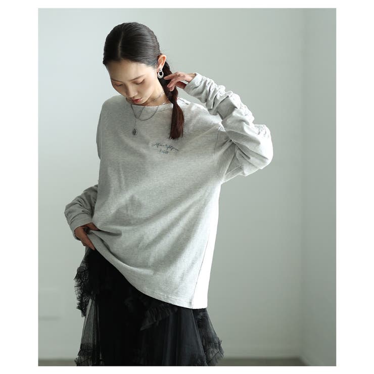 毎日着たくなるシャーリングスリーブコットンロンT レディース ファッション | Sawa a la mode | 詳細画像17 