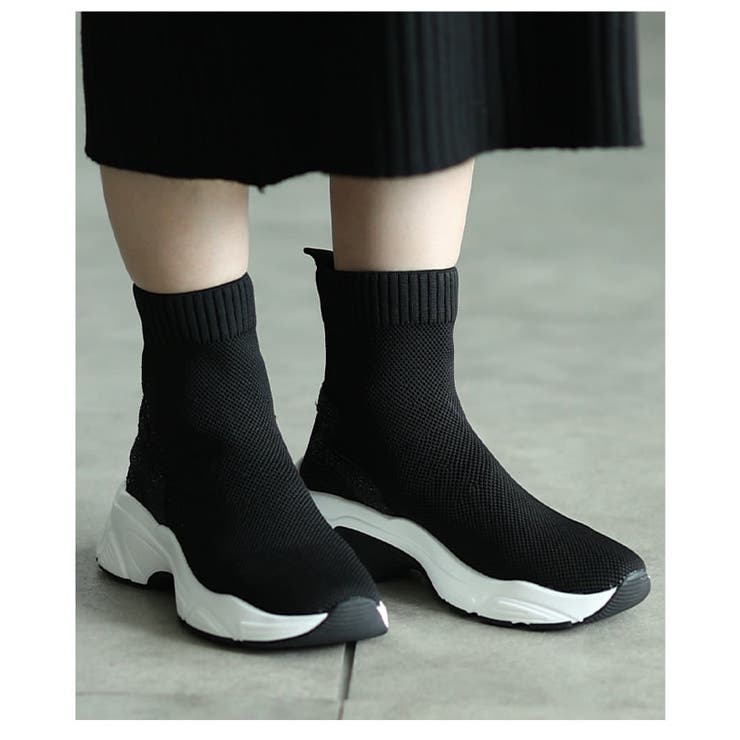 スニーカー感覚で履けるラインストーン付きスニーカーブーツ レディース スニーカー | Sawa a la mode | 詳細画像21 