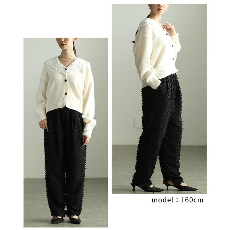 甘さを添えるモヘアレースショールカラーカーディガン レディース トップス | Sawa a la mode | 詳細画像10 