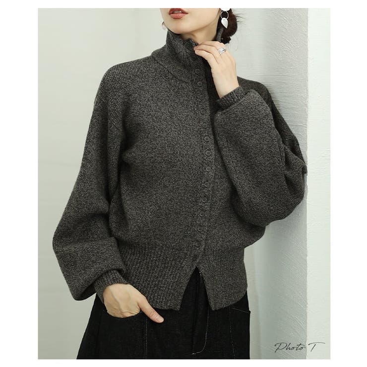 着こなし自在のハイネックニットカーディガン レディース トップス | Sawa a la mode | 詳細画像2 