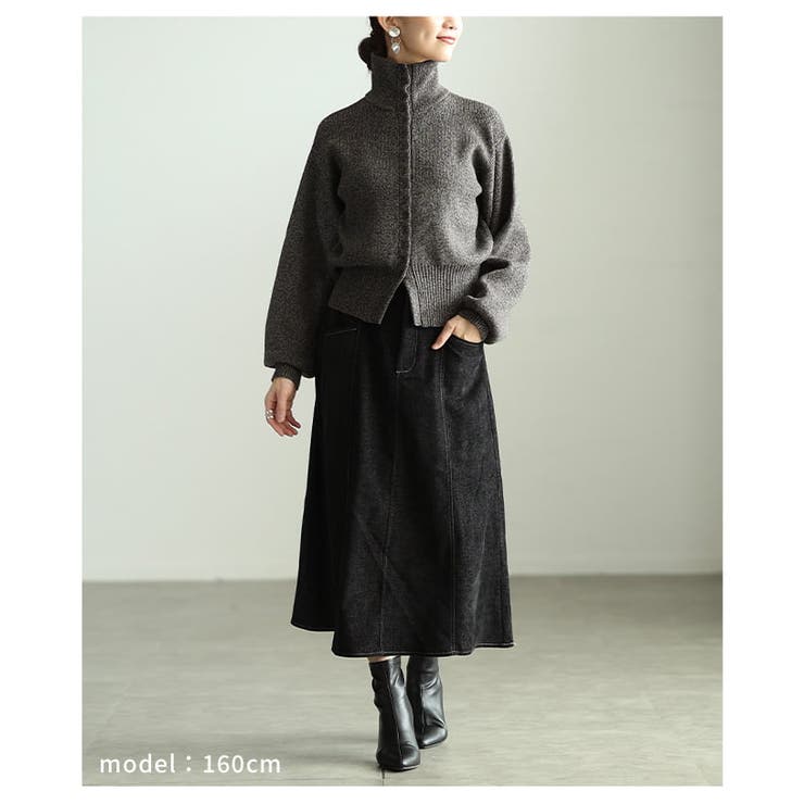 着こなし自在のハイネックニットカーディガン レディース トップス | Sawa a la mode | 詳細画像7 