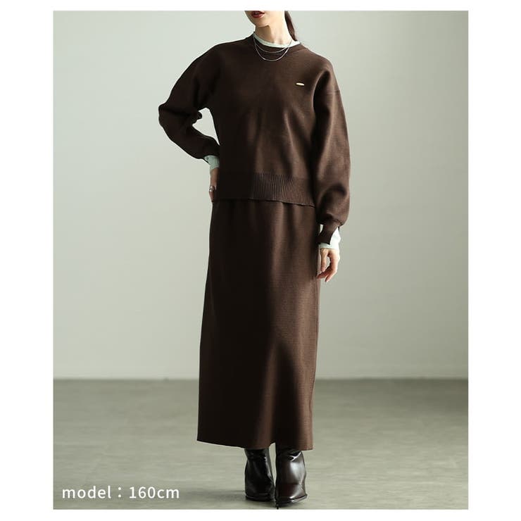 シンプルに映える配色アクセントクルーネックニット レディース トップス | Sawa a la mode | 詳細画像7 